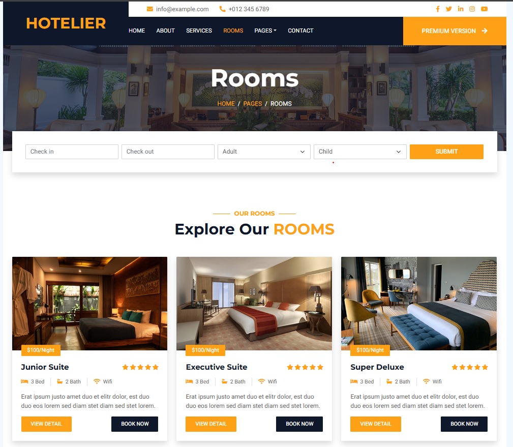 Dashboard Hotel